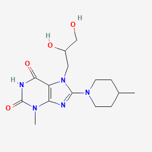 7-(2,3-dihydroxypropyl)-3-methyl-8-(4-methylpiperidin-1-yl)-2,3,6,7-tetrahydro-1H-purine-2,6-dione