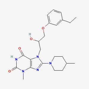 7-[3-(3-ethylphenoxy)-2-hydroxypropyl]-3-methyl-8-(4-methylpiperidin-1-yl)-2,3,6,7-tetrahydro-1H-purine-2,6-dione