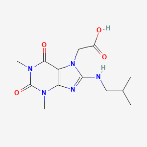 2-{1,3-dimethyl-8-[(2-methylpropyl)amino]-2,6-dioxo-2,3,6,7-tetrahydro-1H-purin-7-yl}acetic acid