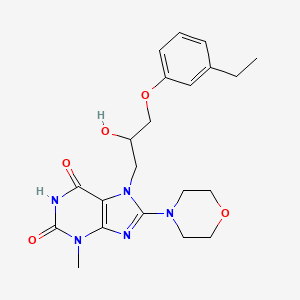 7-[3-(3-ethylphenoxy)-2-hydroxypropyl]-3-methyl-8-(morpholin-4-yl)-2,3,6,7-tetrahydro-1H-purine-2,6-dione