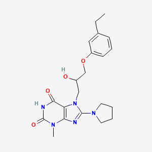 7-[3-(3-ethylphenoxy)-2-hydroxypropyl]-3-methyl-8-(pyrrolidin-1-yl)-2,3,6,7-tetrahydro-1H-purine-2,6-dione