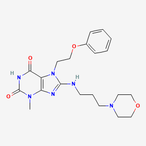 3-methyl-8-{[3-(morpholin-4-yl)propyl]amino}-7-(2-phenoxyethyl)-2,3,6,7-tetrahydro-1H-purine-2,6-dione