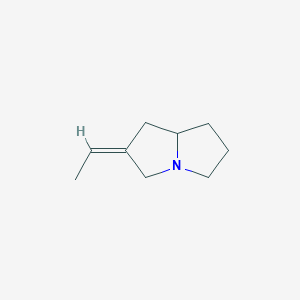 molecular formula C9H15N B064856 2-Ethylidenehexahydro-1H-pyrrolizine CAS No. 174148-43-7