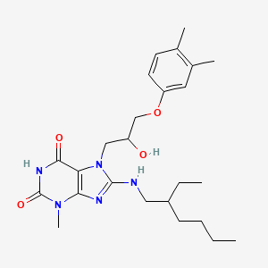 7-[3-(3,4-dimethylphenoxy)-2-hydroxypropyl]-8-[(2-ethylhexyl)amino]-3-methyl-2,3,6,7-tetrahydro-1H-purine-2,6-dione