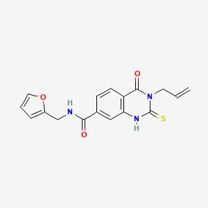 N-[(furan-2-yl)methyl]-4-oxo-3-(prop-2-en-1-yl)-2-sulfanylidene-1,2,3,4-tetrahydroquinazoline-7-carboxamide
