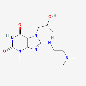 8-{[2-(dimethylamino)ethyl]amino}-7-(2-hydroxypropyl)-3-methyl-2,3,6,7-tetrahydro-1H-purine-2,6-dione