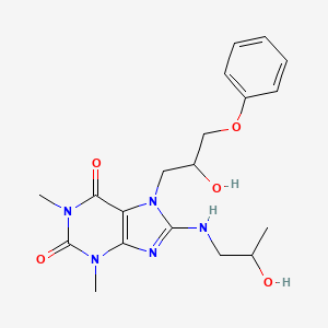 7-(2-hydroxy-3-phenoxypropyl)-8-[(2-hydroxypropyl)amino]-1,3-dimethyl-2,3,6,7-tetrahydro-1H-purine-2,6-dione