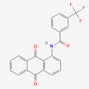 molecular formula C22H12F3NO3 B6485751 N-(9,10-dioxoanthracen-1-yl)-3-(trifluoromethyl)benzamide CAS No. 6178-88-7