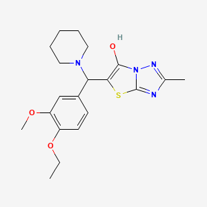 5-[(4-ethoxy-3-methoxyphenyl)(piperidin-1-yl)methyl]-2-methyl-[1,2,4]triazolo[3,2-b][1,3]thiazol-6-ol