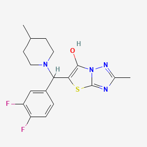 5-[(3,4-difluorophenyl)(4-methylpiperidin-1-yl)methyl]-2-methyl-[1,2,4]triazolo[3,2-b][1,3]thiazol-6-ol
