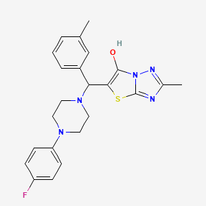 5-{[4-(4-fluorophenyl)piperazin-1-yl](3-methylphenyl)methyl}-2-methyl-[1,2,4]triazolo[3,2-b][1,3]thiazol-6-ol