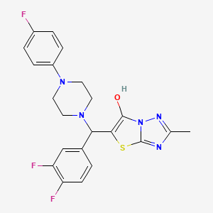 5-[(3,4-difluorophenyl)[4-(4-fluorophenyl)piperazin-1-yl]methyl]-2-methyl-[1,2,4]triazolo[3,2-b][1,3]thiazol-6-ol