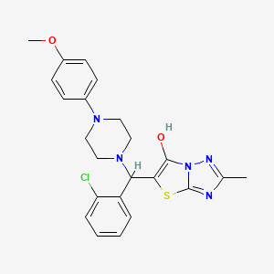 B6486908 5-[(2-chlorophenyl)[4-(4-methoxyphenyl)piperazin-1-yl]methyl]-2-methyl-[1,2,4]triazolo[3,2-b][1,3]thiazol-6-ol CAS No. 869344-29-6