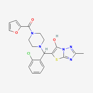 5-[(2-chlorophenyl)[4-(furan-2-carbonyl)piperazin-1-yl]methyl]-2-methyl-[1,2,4]triazolo[3,2-b][1,3]thiazol-6-ol