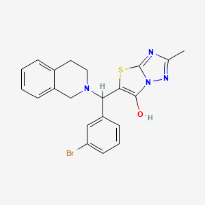 5-[(3-bromophenyl)(1,2,3,4-tetrahydroisoquinolin-2-yl)methyl]-2-methyl-[1,2,4]triazolo[3,2-b][1,3]thiazol-6-ol