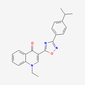 1-ethyl-3-{3-[4-(propan-2-yl)phenyl]-1,2,4-oxadiazol-5-yl}-1,4-dihydroquinolin-4-one