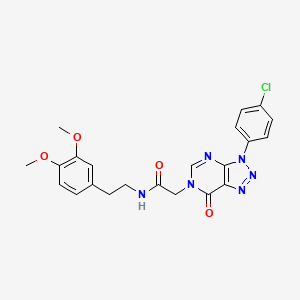 2-[3-(4-chlorophenyl)-7-oxo-3H,6H,7H-[1,2,3]triazolo[4,5-d]pyrimidin-6-yl]-N-[2-(3,4-dimethoxyphenyl)ethyl]acetamide