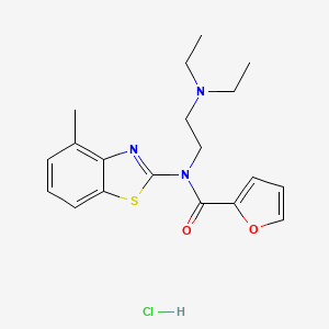 molecular formula C19H24ClN3O2S B6487178 N-[2-(diethylamino)ethyl]-N-(4-methyl-1,3-benzothiazol-2-yl)furan-2-carboxamide hydrochloride CAS No. 1219151-99-1