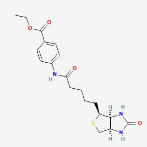 molecular formula C19H25N3O4S B6487287 ethyl 4-{5-[(3aS,4S,6aR)-2-oxo-hexahydro-1H-thieno[3,4-d]imidazol-4-yl]pentanamido}benzoate CAS No. 1448017-21-7