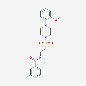 molecular formula C21H27N3O4S B6487374 N-(2-{[4-(2-methoxyphenyl)piperazin-1-yl]sulfonyl}ethyl)-3-methylbenzamide CAS No. 897611-02-8