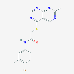 molecular formula C16H14BrN5OS B6487400 N-(4-bromo-3-methylphenyl)-2-({7-methylpyrimido[4,5-d][1,3]diazin-4-yl}sulfanyl)acetamide CAS No. 1286703-25-0