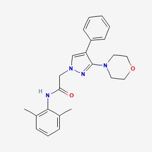 molecular formula C23H26N4O2 B6487432 N-(2,6-dimethylphenyl)-2-[3-(morpholin-4-yl)-4-phenyl-1H-pyrazol-1-yl]acetamide CAS No. 1286711-49-6