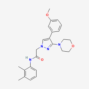 molecular formula C24H28N4O3 B6487479 N-(2,3-dimethylphenyl)-2-[4-(3-methoxyphenyl)-3-(morpholin-4-yl)-1H-pyrazol-1-yl]acetamide CAS No. 1286719-43-4