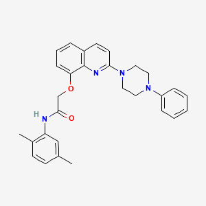 molecular formula C29H30N4O2 B6487520 N-(2,5-dimethylphenyl)-2-{[2-(4-phenylpiperazin-1-yl)quinolin-8-yl]oxy}acetamide CAS No. 941903-63-5