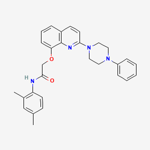 molecular formula C29H30N4O2 B6487524 N-(2,4-dimethylphenyl)-2-{[2-(4-phenylpiperazin-1-yl)quinolin-8-yl]oxy}acetamide CAS No. 941954-67-2
