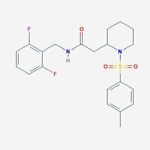 molecular formula C21H24F2N2O3S B6487526 N-[(2,6-difluorophenyl)methyl]-2-[1-(4-methylbenzenesulfonyl)piperidin-2-yl]acetamide CAS No. 941990-37-0