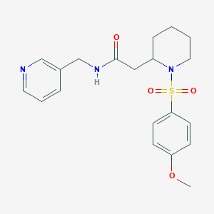 B6487533 2-[1-(4-methoxybenzenesulfonyl)piperidin-2-yl]-N-[(pyridin-3-yl)methyl]acetamide CAS No. 941911-30-4
