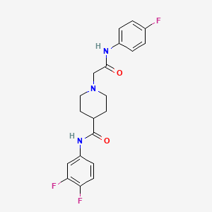 molecular formula C20H20F3N3O2 B6487615 N-(3,4-difluorophenyl)-1-{[(4-fluorophenyl)carbamoyl]methyl}piperidine-4-carboxamide CAS No. 941928-75-2