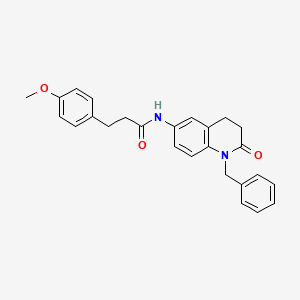 molecular formula C26H26N2O3 B6487641 N-(1-benzyl-2-oxo-1,2,3,4-tetrahydroquinolin-6-yl)-3-(4-methoxyphenyl)propanamide CAS No. 941905-32-4