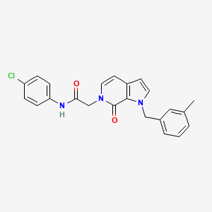 molecular formula C23H20ClN3O2 B6487706 N-(4-chlorophenyl)-2-{1-[(3-methylphenyl)methyl]-7-oxo-1H,6H,7H-pyrrolo[2,3-c]pyridin-6-yl}acetamide CAS No. 1286719-26-3