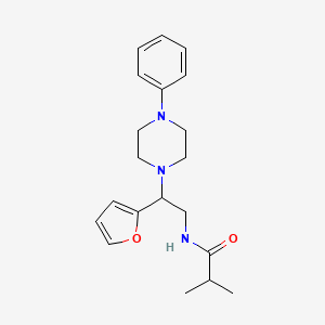 molecular formula C20H27N3O2 B6487722 N-[2-(furan-2-yl)-2-(4-phenylpiperazin-1-yl)ethyl]-2-methylpropanamide CAS No. 877631-93-1