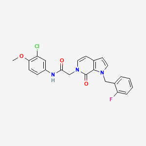 molecular formula C23H19ClFN3O3 B6487727 N-(3-chloro-4-methoxyphenyl)-2-{1-[(2-fluorophenyl)methyl]-7-oxo-1H,6H,7H-pyrrolo[2,3-c]pyridin-6-yl}acetamide CAS No. 1286711-64-5