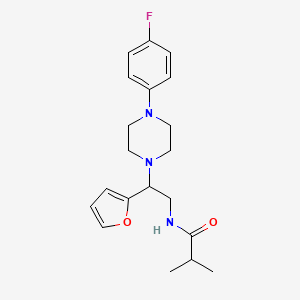molecular formula C20H26FN3O2 B6487734 N-{2-[4-(4-fluorophenyl)piperazin-1-yl]-2-(furan-2-yl)ethyl}-2-methylpropanamide CAS No. 877632-65-0