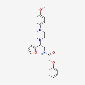 molecular formula C25H29N3O4 B6487777 N-[2-(furan-2-yl)-2-[4-(4-methoxyphenyl)piperazin-1-yl]ethyl]-2-phenoxyacetamide CAS No. 877633-76-6