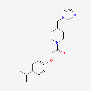 molecular formula C20H27N3O2 B6488370 Ethanone, 1-[4-(1H-imidazol-1-ylmethyl)-1-piperidinyl]-2-[4-(1-methylethyl)phenoxy]- CAS No. 1286697-26-4