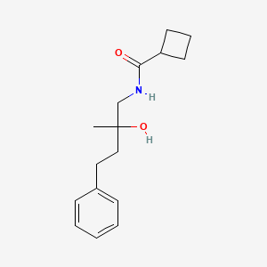 molecular formula C16H23NO2 B6488444 N-(2-hydroxy-2-methyl-4-phenylbutyl)cyclobutanecarboxamide CAS No. 1286725-17-4