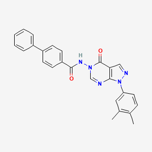 molecular formula C26H21N5O2 B6488454 N-[1-(3,4-dimethylphenyl)-4-oxo-1H,4H,5H-pyrazolo[3,4-d]pyrimidin-5-yl]-[1,1'-biphenyl]-4-carboxamide CAS No. 919752-74-2