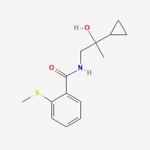 molecular formula C14H19NO2S B6488470 N-(2-cyclopropyl-2-hydroxypropyl)-2-(methylsulfanyl)benzamide CAS No. 1286713-31-2