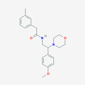 molecular formula C22H28N2O3 B6488520 N-[2-(4-methoxyphenyl)-2-(morpholin-4-yl)ethyl]-2-(3-methylphenyl)acetamide CAS No. 941941-07-7