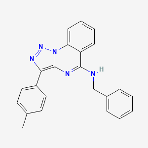 molecular formula C23H19N5 B6488598 N-benzyl-3-(4-methylphenyl)-[1,2,3]triazolo[1,5-a]quinazolin-5-amine CAS No. 902483-16-3
