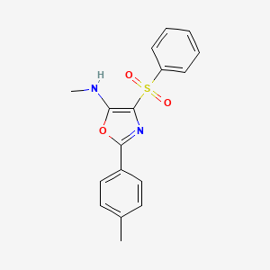 molecular formula C17H16N2O3S B6488744 N-methyl-4-(phenylsulfonyl)-2-(p-tolyl)oxazol-5-amine CAS No. 314748-17-9