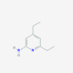 molecular formula C9H14N2 B064888 4,6-Diethylpyridin-2-amine CAS No. 185417-52-1