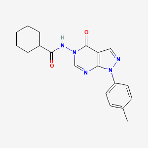 molecular formula C19H21N5O2 B6489187 N-[1-(4-methylphenyl)-4-oxo-1H,4H,5H-pyrazolo[3,4-d]pyrimidin-5-yl]cyclohexanecarboxamide CAS No. 899966-53-1