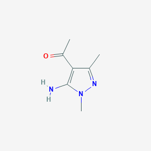 molecular formula C7H11N3O B064892 1-(5-Amino-1,3-dimethyl-1H-pyrazol-4-yl)ethanone CAS No. 179810-58-3