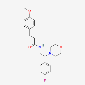 molecular formula C22H27FN2O3 B6489201 N-[2-(4-fluorophenyl)-2-(morpholin-4-yl)ethyl]-3-(4-methoxyphenyl)propanamide CAS No. 941896-64-6