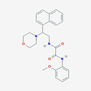 molecular formula C25H27N3O4 B6489209 N'-(2-methoxyphenyl)-N-[2-(morpholin-4-yl)-2-(naphthalen-1-yl)ethyl]ethanediamide CAS No. 941872-33-9